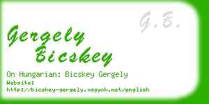 gergely bicskey business card
